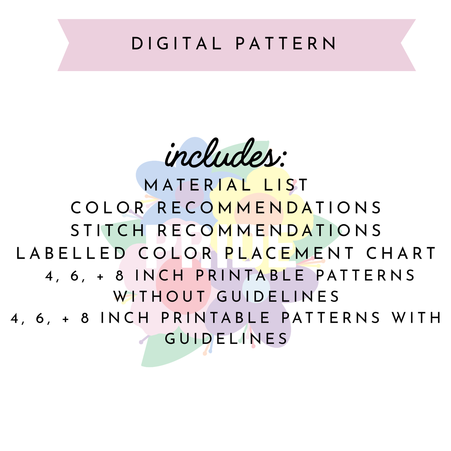 Pride Flowers Digital Pattern