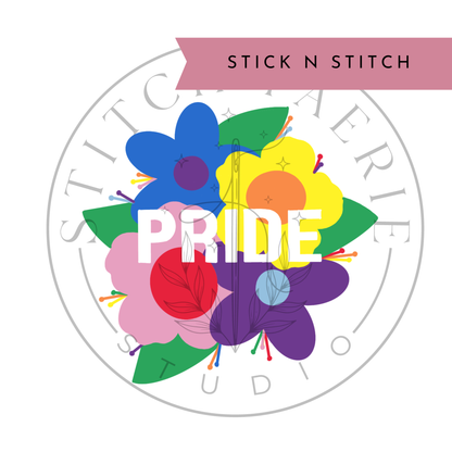 Pride Flowers Stick 'N Stitch