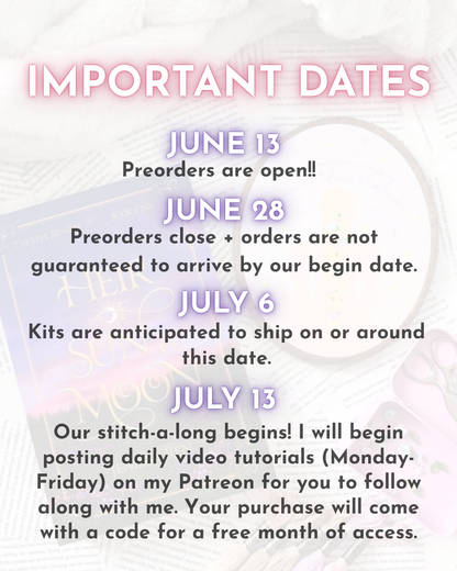 July Embroidery Club Kit