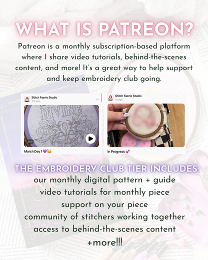 July Embroidery Club Kit